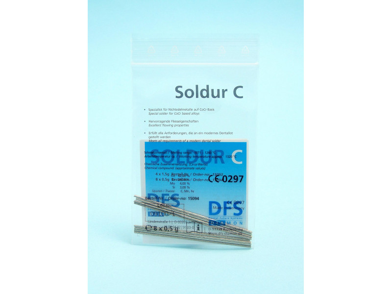 Soldur C CoCr solder 4x1.5g
