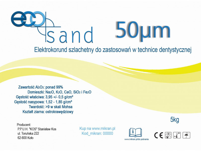 Prosthetic sand 50 µm 5kg