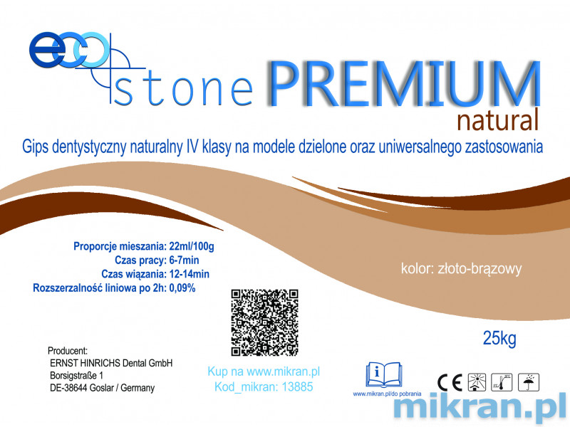 Plaster IV class EcoStone Natural Premium gold-brown 25 kg