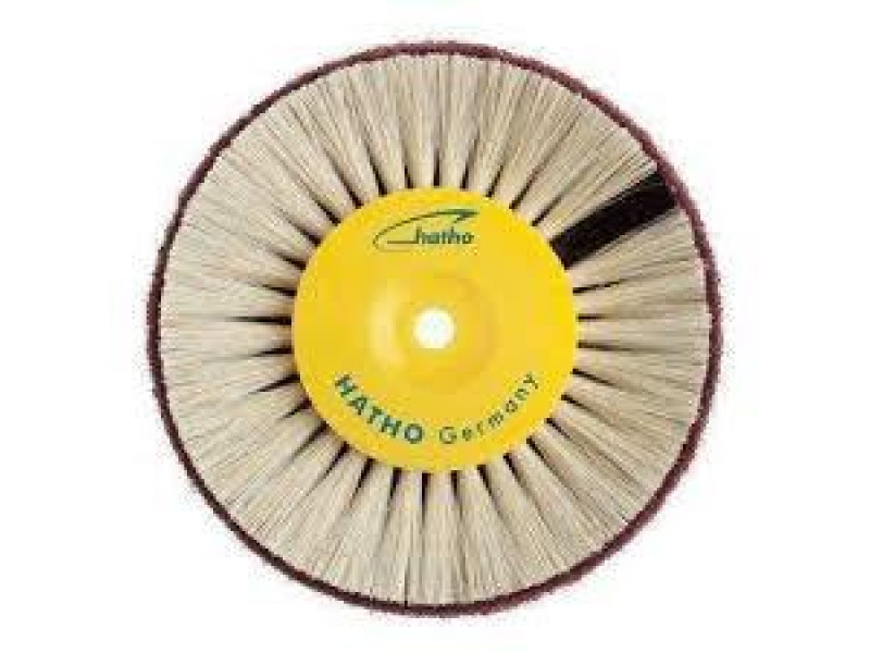 Hatho - brush 80mm white hard bristles + fleece