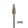 Milling cutter with thick straight cuts and an additional transverse cut for soft materials.