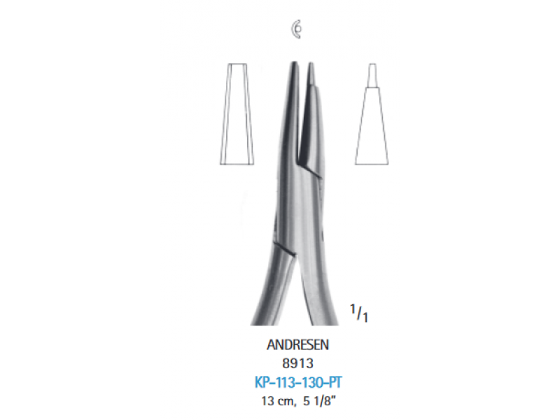 Concave-convex prosthetic forceps T.ANDERSEN KP-113-130-PT