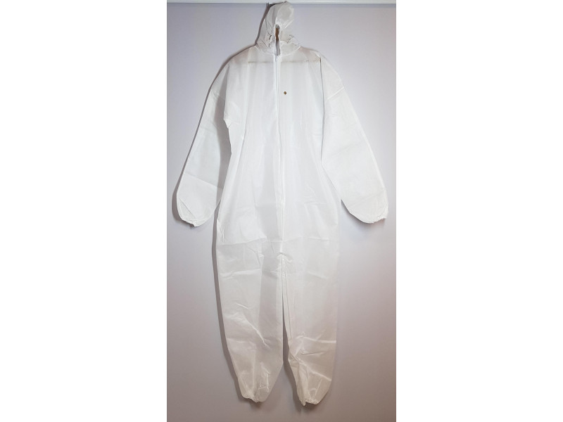 Protective coverall made of non-woven fabric, f.60 g / m2