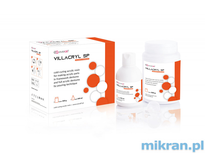 Villacryl SP 500g / 300ml + Gypsum IV, cream class 3 kg, scented with vanilla + plastic glass