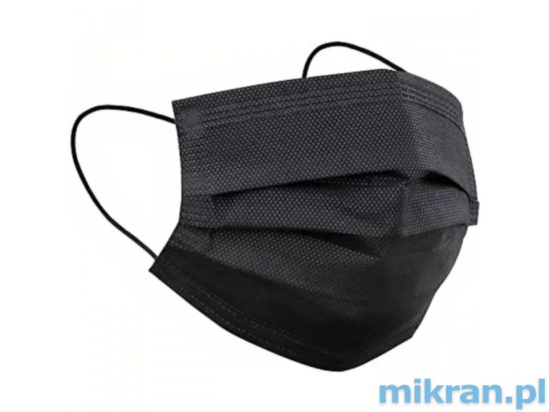 Non-woven protective masks with elastic band, 50 pcs
