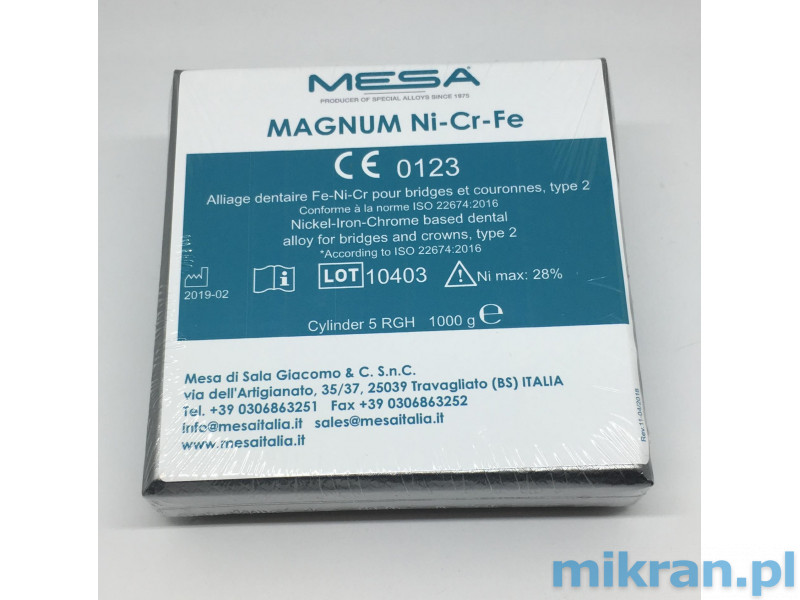 Magnum steel chrome-nickel-iron (Ni-Cr-Fe)