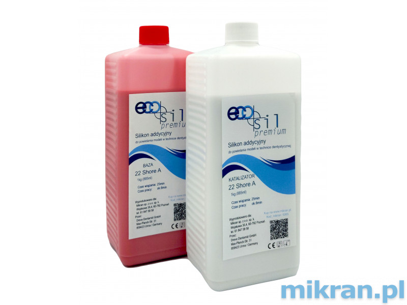 EcoSil Premium 22 silicone for duplicating 1+1kg models. Great price