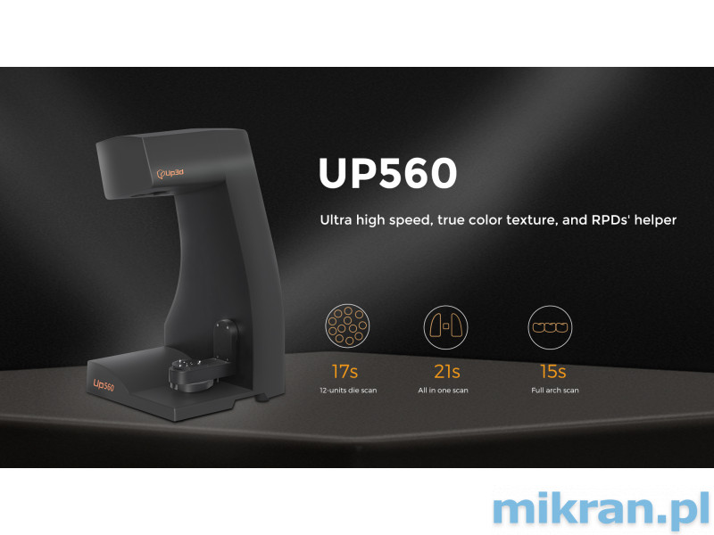 UP3D prosthetic scanner UP560 + version with EXOCAD or UPCAD