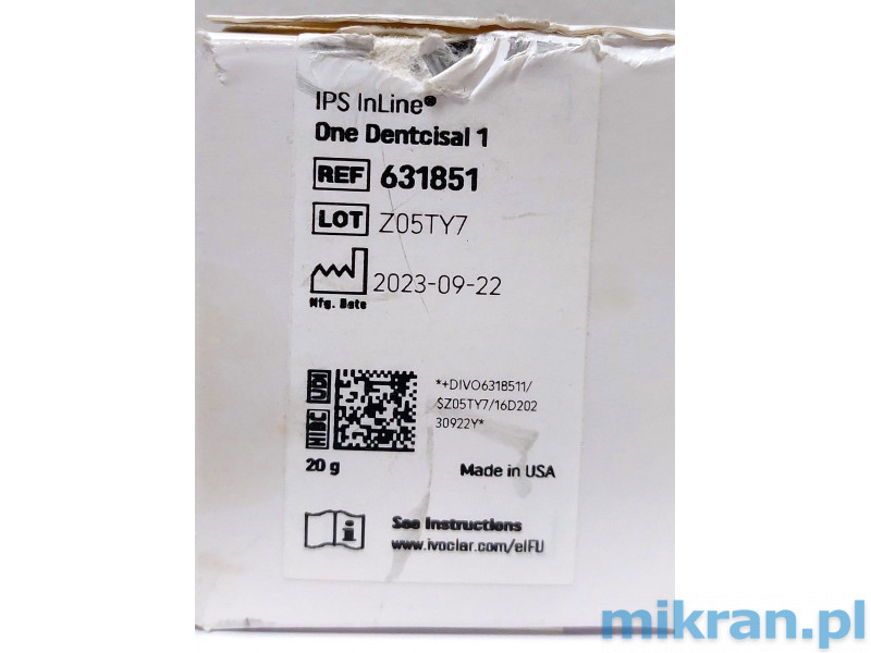 Outlet Ips InLine One Dentcisal 20g 1 Damaged outer packaging